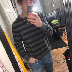 Grey and Blue Stripped Sweater